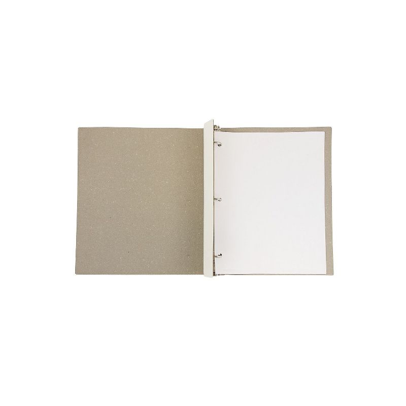 JAM Paper Italian Leather 0.75 Inch Binder White 3 Ring Binder Sold Individually (369231776) , 4 of 5
