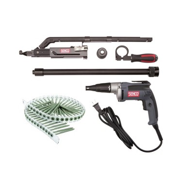 SENCO 10X0013N-08D300W-BNDL DURASPIN 6.5 Amp High Speed 3 in. Corded Screwdriver with Attachment Kit and 800-Pack 8-Gauge 3 in. #2 Square Exterior WX3