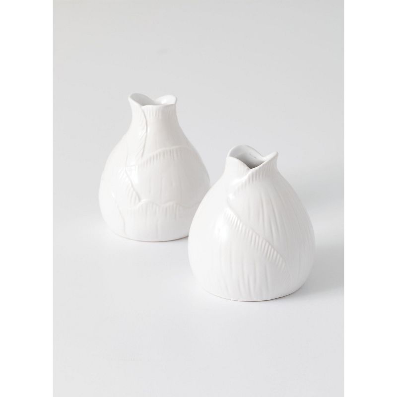 Sullivans Set of 2 White Bud Vase 4.5"H White, 1 of 4