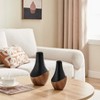 Milo Kalbas 2 Piece Gourd Modern Two Tone Tabletop Vase Set - Black and Walnut - 2 of 4