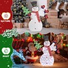NAYSAYE Party Decoration and Accessories Waving Snowman Figurine with Festive Holiday Charm for Christmas Parties, Red and White, 36.2"*11.8"*53.1" - 4 of 4