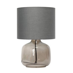 Glass Table Lamp with Fabric Shade - Simple Designs - 1 of 4
