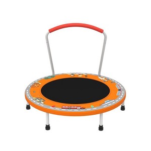 Aukfa 36 inch Kids Trampoline with Handle - Indoor/Outdoor Toddler Trampoline Ages 1-6, 6-Leg Design for Safety & Stability - 1 of 4