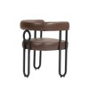 LOVMOR House Hold Contemporary Designed Chenille Fabric Upholstered Accent/Dining Chair/Kitchen Armchair for Living Room set of 2 - 3 of 4