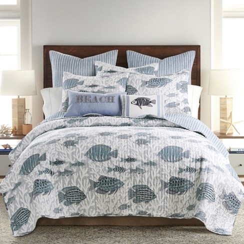 Cambria Quilt Set - One King Quilt And Two King Shams - Levtex