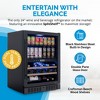 Newair 24" Built-in Dual Zone Wine and Beverage Refrigerator 24 Bottles & 100 Cans, Black Stainless Steel, Drinks and Wine Combination Fridge - 2 of 4