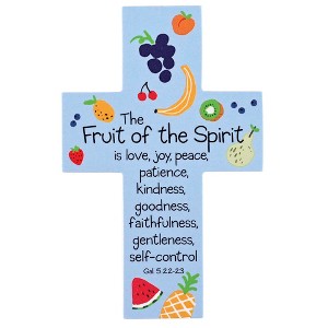 Dicksons BKMC-126 The Fruit of The Spirit is Love Joy Peace Sky Blue and Purple 2.5 x 4 Paper Encouraging Durable Laminated Bookcard Bookmark, Pack of - 1 of 2