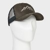 Men's Mesh Back Mountain Art Baseball Hat - Goodfellow & Co™ Dark Gray - 2 of 4