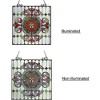 CHLOE Lighting IRIS Tiffany-glass Victorian Window Panel 25x25 - 3 of 4