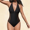 Women's Mesh Halter Straps One Piece Swimsuit - Cupshe - 4 of 4