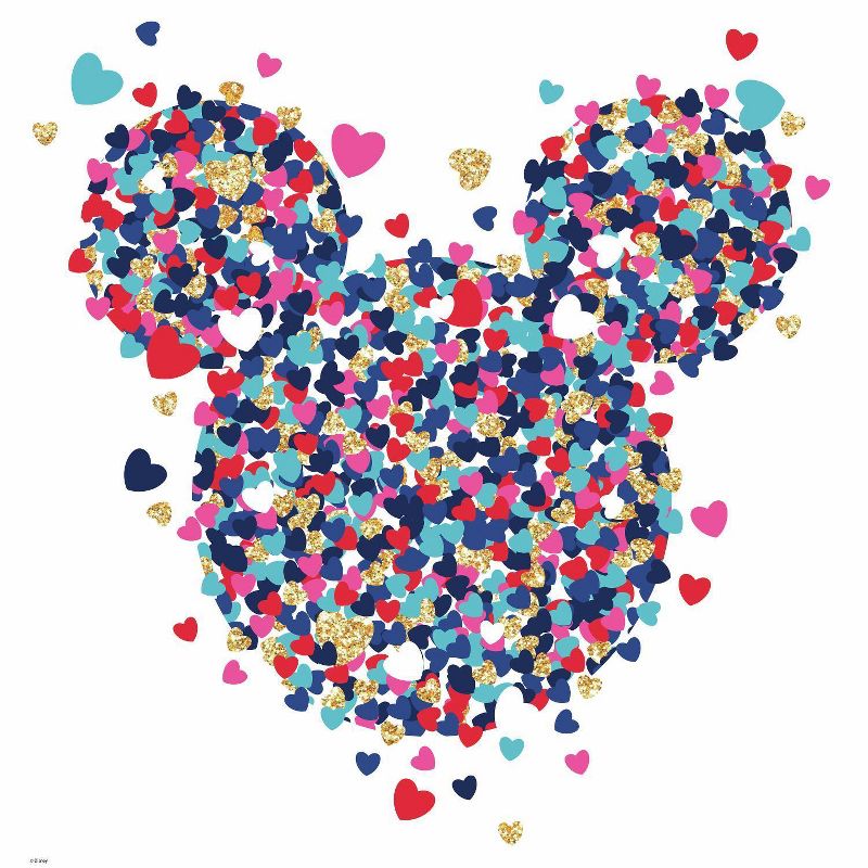 RoomMates Disney Minnie Mouse Heart Confetti Peel and Stick Kids&#39; Wall Decals, 1 of 8
