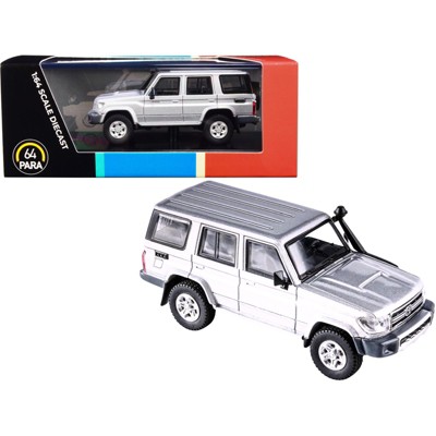 Toyota Land Cruiser 76 Silver Pearl 1/64 Diecast Model Car by Paragon