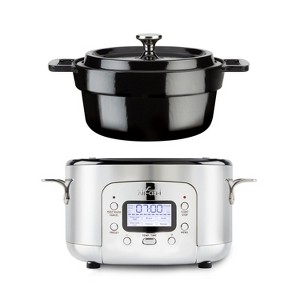 All-Clad 5 Quart Stainless Steel Electric Dutch Oven, 1200W, Silver - 1 of 4