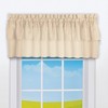 Collections Etc Semi-Sheer Tiered Rod Pocket Window Valance Valance Cream - 2 of 3