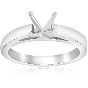 Pompeii3 Solitaire Cathedral Semi Mount Engagement Ring Setting - 1 of 4