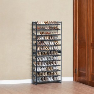 Customizable 12-Tier Metal Shoe Rack Set: Organize Your Shoe Collection in Style - 1 of 4