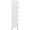 vidaXL Locker Cabinet Gray Steel Tall Locker Cabinet Rectangular - 3 of 4