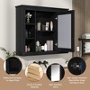 NicBex 35" x 28" Wall Mounted Bathroom Storage Cabinet,Medicine Cabinet with Mirror,Mirrored Bathroom Wall Cabinet with 6 Open Shelves - 4 of 4