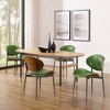 HOMLUX Set of 2 Upholstered Poplar Dining Chair Modern Faux Leather Accent Chair For Bedroom，Kitchen Dining Room，Breakfast nook - 2 of 4