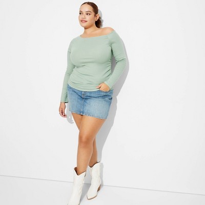 Women's Long Sleeve One Shoulder Top - Wild Fable™