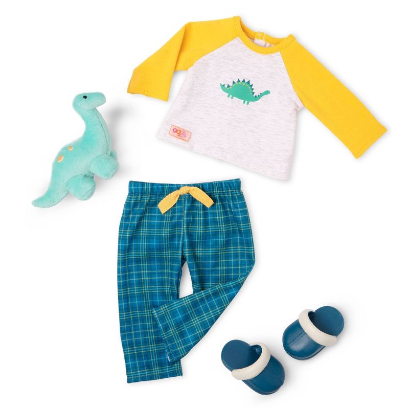 Our Generation 18&#34; Boy Doll Dinosaur Pajama Outfit - Dino-Snores, 1 of 9