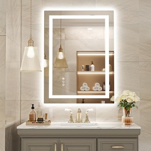 LED Mirror for Bathroom with Anti-Fog, 3 Colors Dimmable, Memory Function, Tempered Glass, ETL Listed, Wall-Mounted - 1 of 4