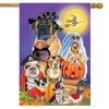 Briarwood Lane Trick or Treat Dogs Halloween House Flag Cats Jack o'Lantern 28" x 40" - image 2 of 3