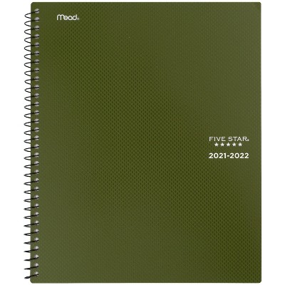 2021-22 Academic Weekly/Monthly Planner 8.5" x 11" Olive - Five Star