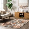 Nuloom Mona Abstract Pet Friendly Machine Washable Area Rug, 5' 3" x 7' 6", Rust - 2 of 4