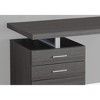 Vynxaria Contemporary Modern 48"L Computer Desk - Left/Right Set-up, Storage Drawers, Grey Laminate/Grey Metal, Home Office/Laptop Use - 4 of 4
