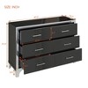 YONWAY Elegant High Gloss Dresser 6 Drawers Mirrored Storage Cabinet with Metal Handle for Bedroom,Living Room - 4 of 4