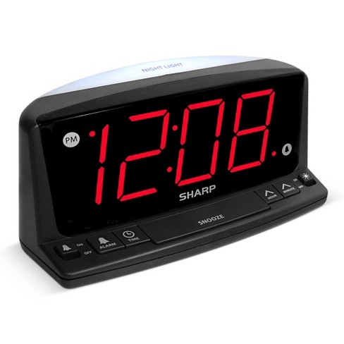 sharp alarm clock rounded