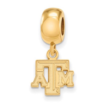 Black Bow Jewelry 14k Yellow Gold Plated Sterling Silver Texas A&M Aggies NCAA Bead Charm