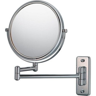 Chrome Double Arm Wall Mounted Magnifying Mirror