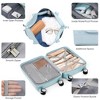 2pc/3pc/4pc ABS Hard Shell Luggage Sets, Front Opening Suitcase with USB Port, Cup Holder and Spinner Wheels 4W -ModernLuxe - 3 of 4