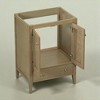 24" Bathroom Vanity Base Only, Freestanding Natural Cabinet with Rattan Doors, Drawer, Acacia Wood Frame, No Sink - 4 of 4