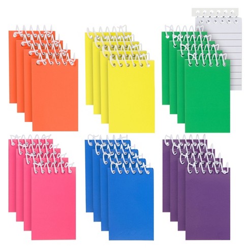 Rainbow Blank Travel Notebooks for Kids, Mini Colorful Composition