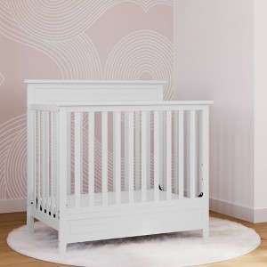Storkcraft Petal Convertible Mini Crib with Mattress - 1 of 4