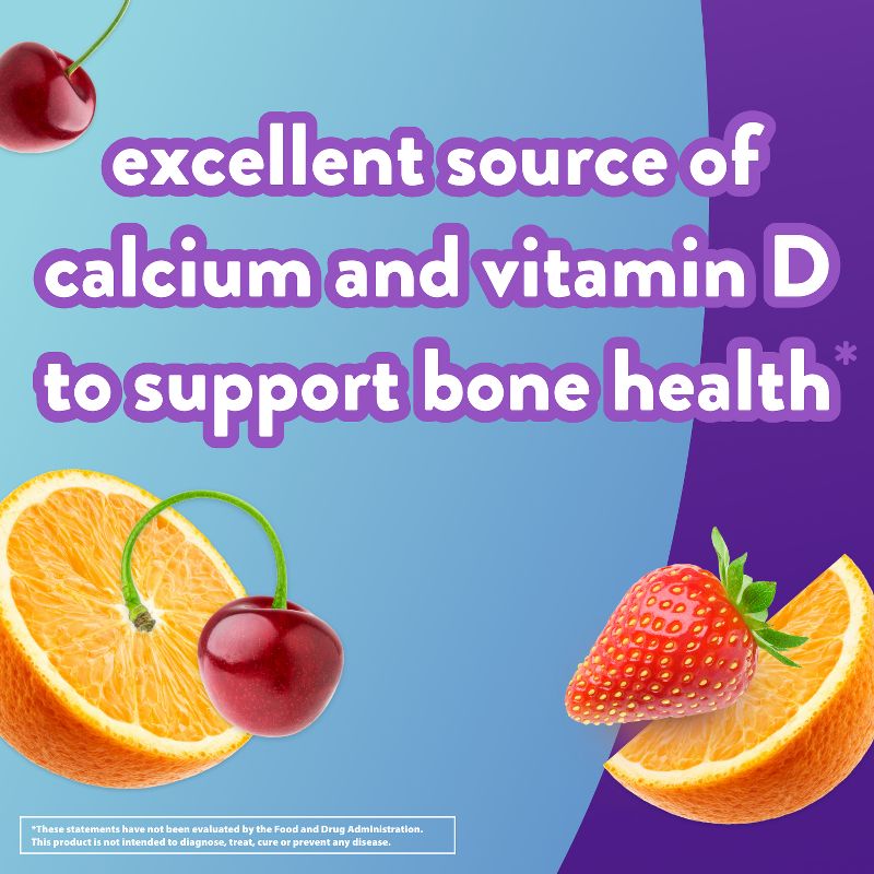 Vitafusion Calcium Gummy Dietary Supplement - Fruit &#38; Cream - 100ct, 6 of 14