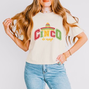 Simply Sage Market Cinco De Mayo Sombrero Boxy Crop Top - 1 of 4