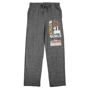 We Bare Bears Stack Goals Men's Graphite Heather Sleep Pajama Pants - 1 of 4