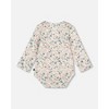 Deux par Deux Baby Girl Organic Cotton Long Sleeve Romper Off-White Floral - 2 of 4