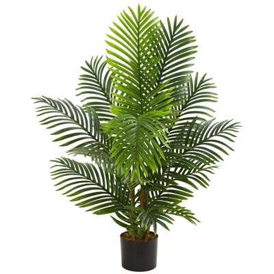 Nearly Natural 4’ Paradise Palm Artificial Tree in Nursery Planter