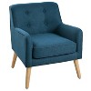 NicBex Mid-Century Small Button-Tufted Accent Chairs for Living Room,Comfy Upholstered Arm Chair Lounge Chair with Solid Wood Legs - 3 of 4