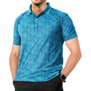 HAPPY BAY Mens Golf Shirts Polo Men Shirt Short Sleeve Dri Fit Polos Men's Moisture Wicking Collar Dress Summer T-Shirts for Men - 1 of 4