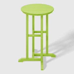 WestinTrends Malibu 37" All Weather HDPE Outdoor Patio Counter Height Bistro Table - Round - 1 of 4