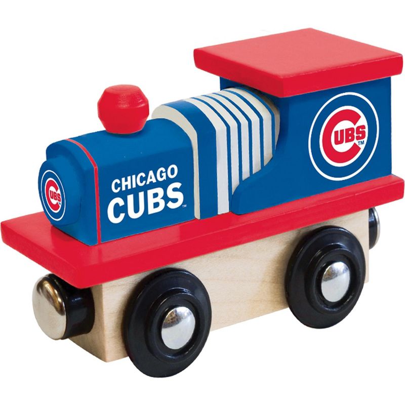MasterPieces Officially Licensed MLB Chicago Cubs Wooden Toy Train Engine For Kids, 1 of 4