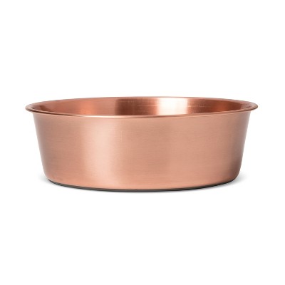 copper dog bowl stand