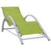 vidaXL Modern Outdoor Furniture Set with Table, 2 Sun Loungers, Made from Durable Aluminum, Green - 3 of 4