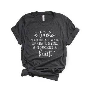 Simply Sage Market Women's A Teacher Touches A Heart Short Sleeve Graphic Tee - 1 of 3